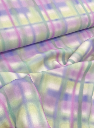 M. lilac faded screens - woven viscose