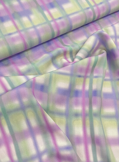 M. lilac faded screens - woven viscose