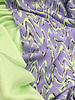 M. pastel green and lilac waves - rayon slightly stretchy