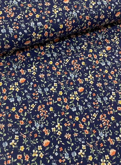 M. navy blue flower field - jersey