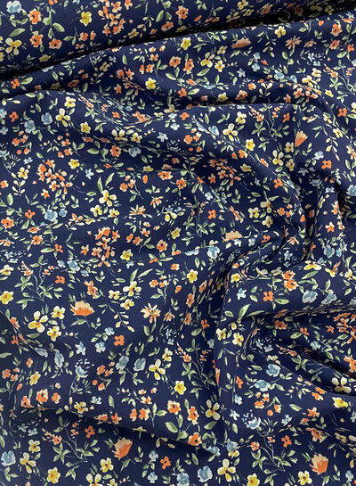 M. navy blue flower field - jersey