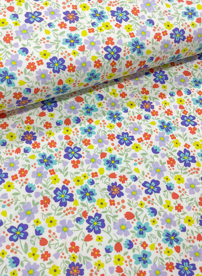 M. small flowers in fristi colors - jersey