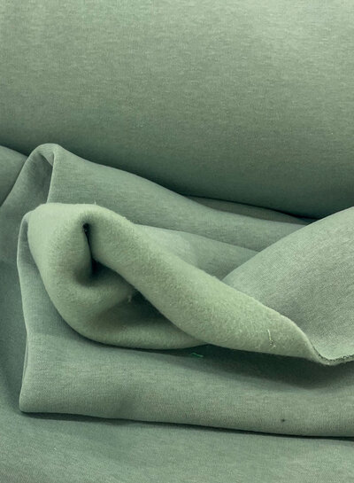 Madeline dusty mint - thick jogging, softly roughened on the inside Q
