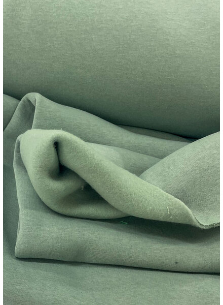 Madeline dusty mint - thick jogging, softly roughened on the inside Q
