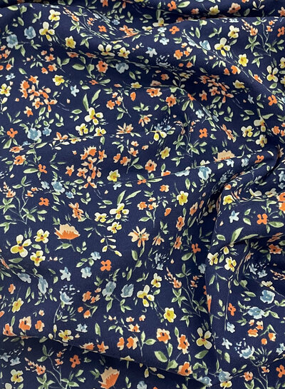 M. navy blue flower field - jersey