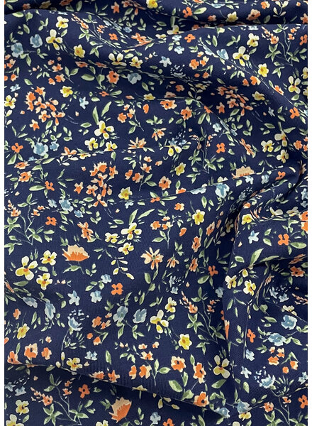 M. navy blue flower field - jersey