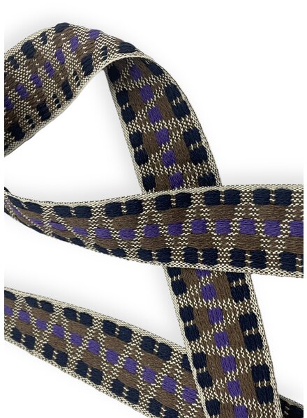 colorfull bag strap purple mocha - 40 mm