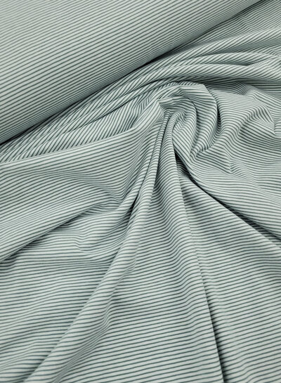 Madeline mint green - fine stripes jersey