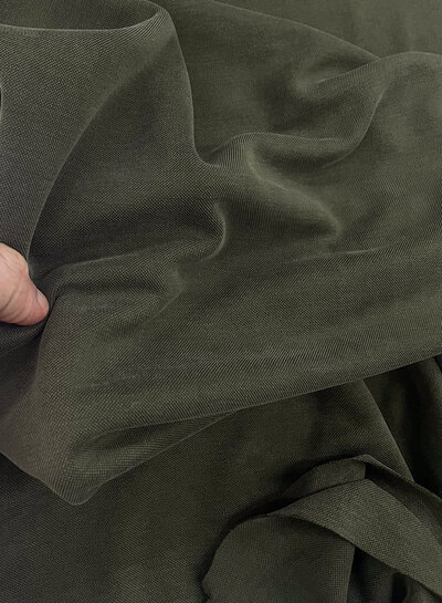 M. khaki - viscose jersey with pique structure