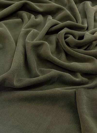 M. khaki - viscose jersey with pique structure