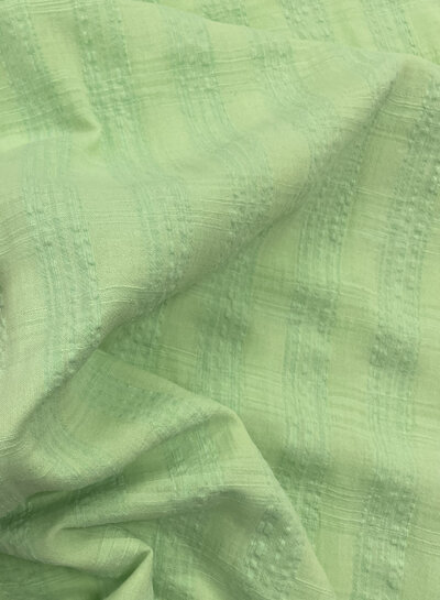 M. pastel green - demi-seersucker cotton rayon blend