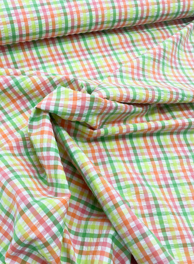 M. neon checks - seersucker cotton