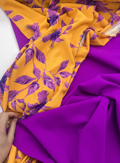 A la Ville summery purple - beautiful translucent fabric for dresses or trousers