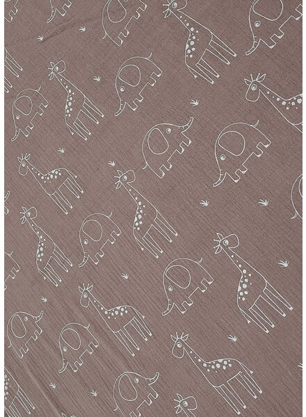 Madeline wild animals silhouettes - old pink tetra / double gauze