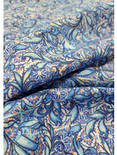 A la Ville bright blue paisley flowers - Italian cotton