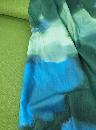 A la Ville apple green - Italian linen viscose blend