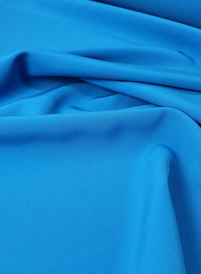 A la Ville summer blue - stylish woven fabric - wrinkle-free - high quality (Italy)