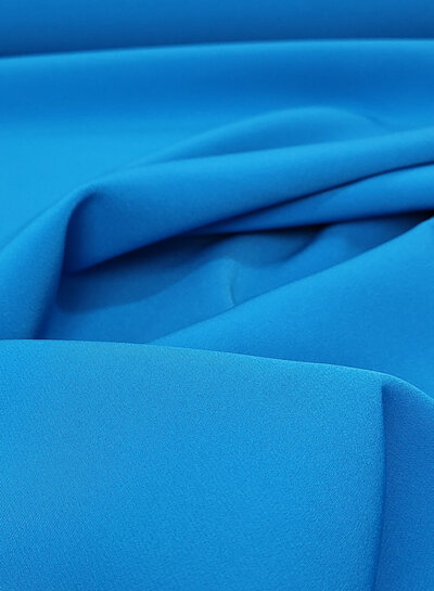 A la Ville summer blue - stylish woven fabric - wrinkle-free - high quality (Italy)