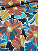 A la Ville beautifully painted flowers in warm colors - Italian cotton - Knipmode