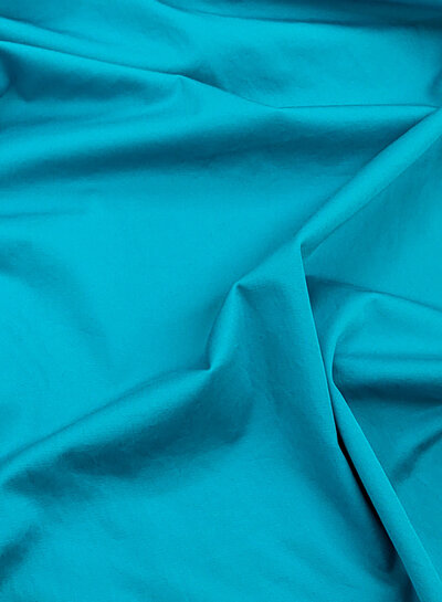 A la Ville aqua blue - Italian stretch cotton 3% elastane