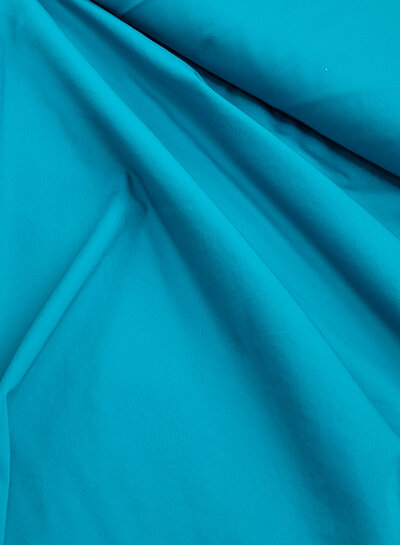 A la Ville aqua blue - Italian stretch cotton 3% elastane