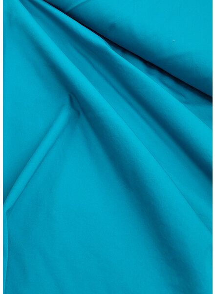 A la Ville aqua blue - Italian stretch cotton 3% elastane