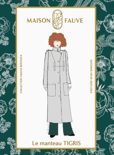 Maison Fauve Le manteau TIGRIS - sewing pattern - English and French instructions