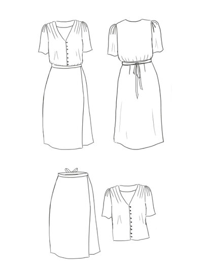 Maison Fauve La robe PENELOPE - naaipatroon - Engels en Franse instructies