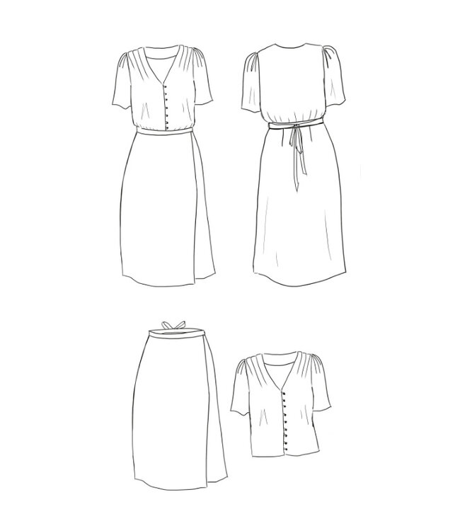 Maison Fauve La robe PENELOPE - naaipatroon - Engels en Franse instructies