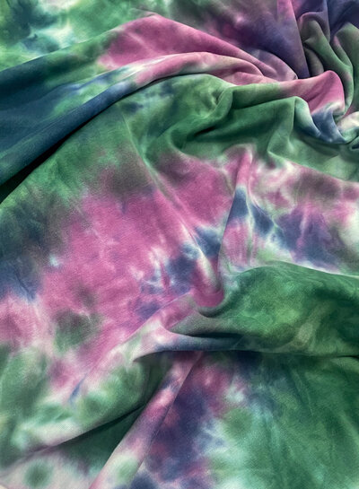 M. groen en fuchsia tie dye - tricot
