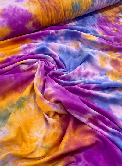 M. oranje en lila tie dye - tricot