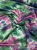 M. green and fuchsia - tie dye - french terry