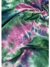 M. green and fuchsia - tie dye - french terry