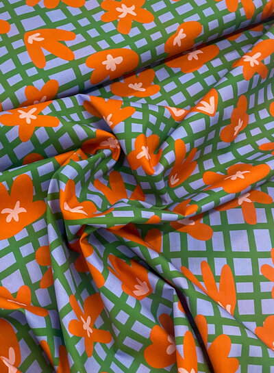 M. abstract flower orange - cotton