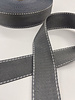 M. bag strap gray with white stitching line - 35 mm