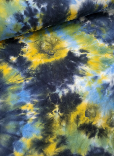 M. blue and mustard - tie dye - french terry