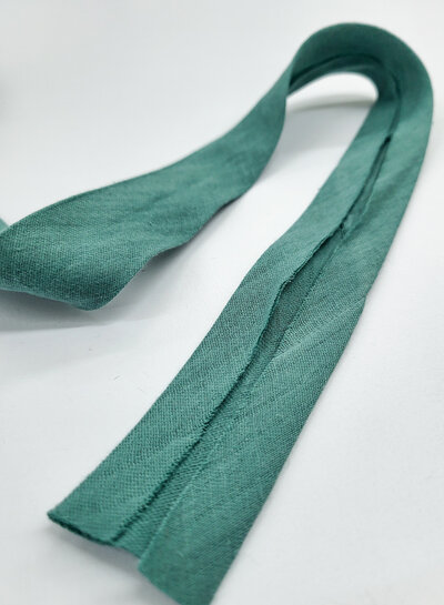 M. bias double gauze - GOTS - 27mm - jade green color 63 - PRICE PER METER