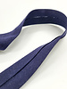 biais double gauze - GOTS - 27mm - marineblauw kleur 23 - PRIJS PER METER
