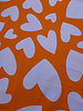 M. orange lilac Emily hearts - cotton