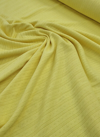 M. yellow - ajour pointelle jersey