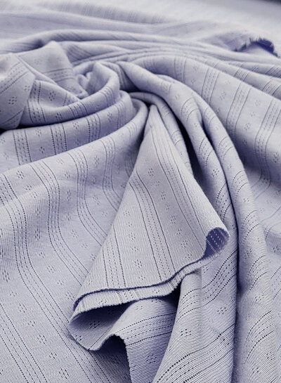 Madeline lavendel - ajour pointelle tricot