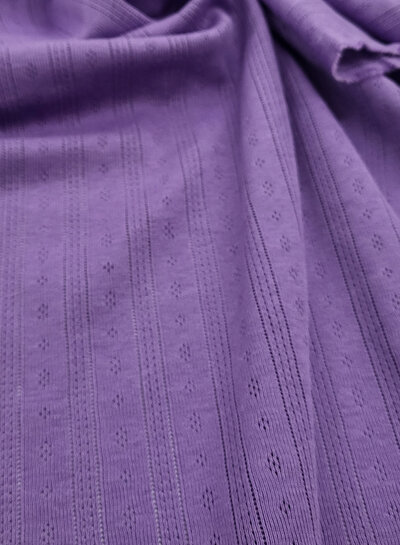 M. purple - ajour pointelle jersey