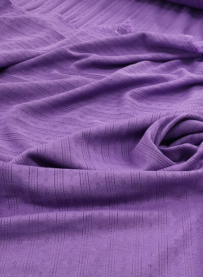 M. purple - ajour pointelle jersey