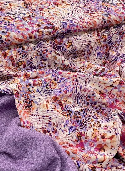 Swafing lilac melee - knitted viscose