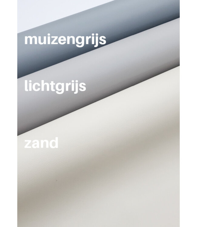 Madeline muizengrijs - kunstleer - prachtige kwaliteit
