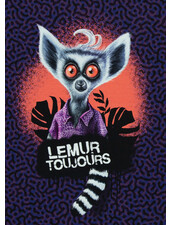 THORSTEN BERGER Lemur Toujours - paars - tricot paneel 85 cm hoogte