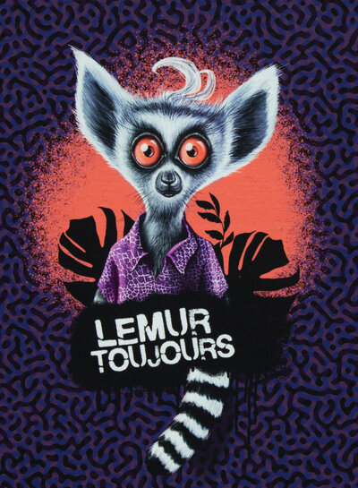 THORSTEN BERGER Lemur Toujours - purple - jersey panel 85 cm height