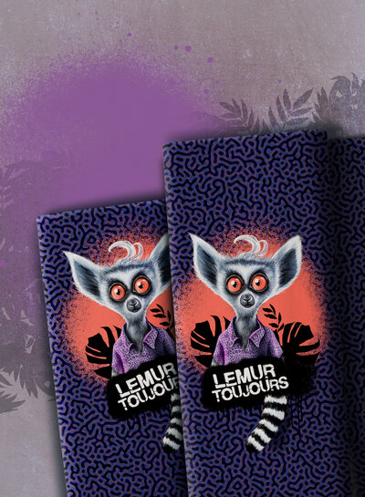 THORSTEN BERGER Lemur Toujours - purple - jersey panel 85 cm height