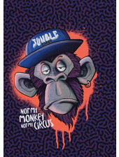 THORSTEN BERGER Not my monkey, not my circus - purple - jersey panel 85 cm height