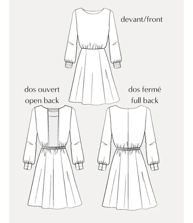 Maison Fauve La Robe PRIMROSE - naaipatroon - Engels en Franse instructies